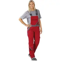 Planam Highline Damen Latzhose rot/schiefer/schwarz 42