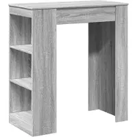 vidaXL Bartisch mit Regal Grau Sonoma 95x47x103,5 cm Holzwerkstoff