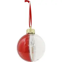 Deknudt Frames Deknudt S66FJ7 Weihnachtskugel rot Glitzerfarbe für Fotoeinblendungen