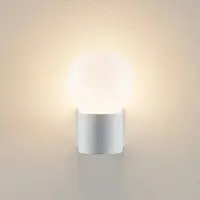 Molto Luce Außenwandlampe Lanu Round, weiß, Alu/Glas