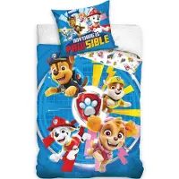 Paw Patrol Bettwäsche-Set Poly-Baumwolle 140x200 cm Bettbezug + 65x65 cm Kissenbezug