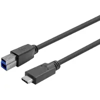 VivoLink PROUSBCBMM12.5, 12,5 m, USB C, USB B, USB 3.2 Gen 1 (3.1 Gen 1), Schwarz