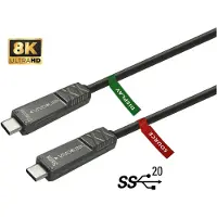 VivoLink PROUSBCMM10OP, 10 m, USB C, USB C, USB 3.2 Gen 2x2, Schwarz