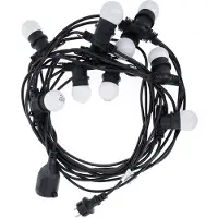 Forever Light Gartenlichtgirlande 12m Outdoor + 10 Glühbirnen G45 weiß 2W IP65