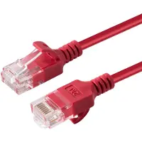 Microconnect V-UTP6A075R-SLIM, 7,5 m, Cat6a, U/UTP (UTP), RJ-45, RJ-45, Rot