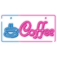Forever Neon PLEXI LED COFFEE pink blue NNE11, Leichte Dekorationsfigur, Blau, Pink, Kunststoff, Universal, LED, USB