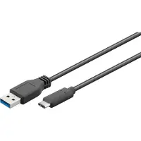 Microconnect USB3.1CA05, 0,5 m, USB C, USB A, USB 3.2 Gen 1 (3.1 Gen 1), Schwarz