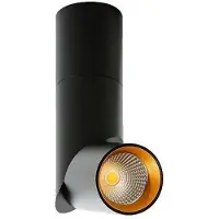 Azzardo Aufbaustrahler Santos Schwarz, LED integriert, 12W, 3000K warmweiß, Ø 5 x 21 cm