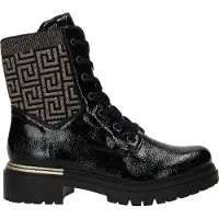 Rieker Schnürboots, Stiefelette, Blockabsatz, mit Textileinsatz am Schaft