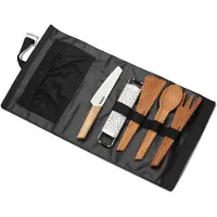 Primus - Küchenutensilien-Set - CampFire Prep Set aus Holz - schwarz