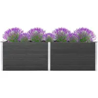 vidaXL Garten-Hochbeet 200x50x91 cm WPC Grau