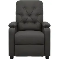 The Living Store Relaxsessel Dunkelgrau Stoff