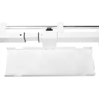 Beliani Kabelhalter für Manuell Verstellbaren Schreibtisch Weiß Metall zum Anschrauben Kabelwanne Kabelmanagement Kabelkanal Büro Home Office Setup