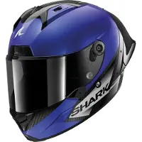 Shark Aeron-GP Blank SP DBA Carbon Blau Anthrazit Glossy Integralhelm Größe S
