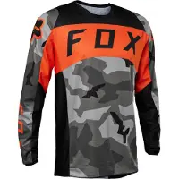 FOX 180 Bnkr Jersey Grey Camo S Motocross Trikot