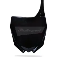 Polisport schwarzes vorderes Nummernschild für YAMAHA YZ 125-250/250-450 F 2010-2020