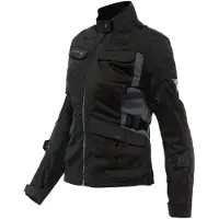 Dainese Desert Tex Damen Motorrad Textiljacke, schwarz/grau, 40