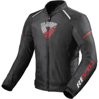 REV'IT! Revit Sprint H20 Motorrad Textiljacke, schwarz/neon-rot, M