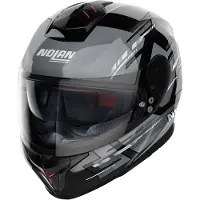 Nolan N80-8 Meteor N-Com Helm, schwarz/grau, XL (62)