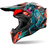 Airoh Wraaap Cyber Crosshelm Unisex Futter orange, L