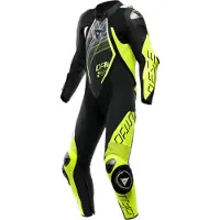 Dainese Outlet Audax D-zip Perforierter Lederanzug Schwarz 54 Herren Schwarz 54