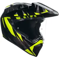 AGV AX9 E2206 Mplk Steppa Carbon Grau Gelb Fluo Größe S