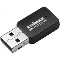 Edimax N300, Kabellos, USB, WLAN, Wi-Fi 4 (802.11n), 300 Mbit/s, Schwarz