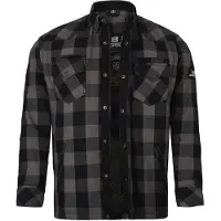 Bores Lumberjack Premium Motorradhemd, grau/schwarz, L