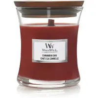 Woodwick Cinnamon Chai Duftkerze mit Holzdocht 85 g