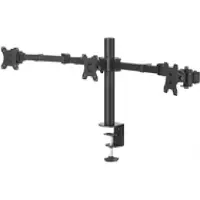 Hama Monitor-Halterung "Bildschirm Halterung, 33-69cm(13"-27") 3 Monitore", schwarz, B:43,8cm H:11,9cm T:53,2cm, Gerätehalterungen, Monitor-Halterung