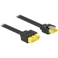 DeLOCK 0.3m, SATA/SATA 8p, 0,3 m, SATA III, Männlich/Männlich, Schwarz, Gelb, Gerade, Gerade