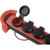MaxTrack NV 61-3 L Steckdosenleiste mit Schalter Schwarz/Rot Schutzkontakt 1 St