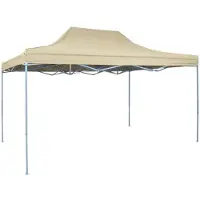vidaXL Faltzelt Pop-Up 3x4,5 m Cremeweiß