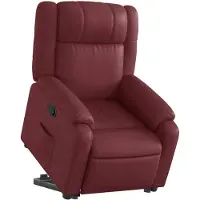 vidaXL Relaxsessel mit Aufstehhilfe Weinrot Kunstleder