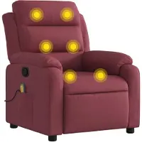 vidaXL Massagesessel Weinrot Stoff