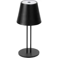LINDBY LED-Akkutischlampe Janea TWIN, schwarz, Metall