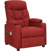 The Living Store Massagesessel Elektrisch Weinrot Stoff