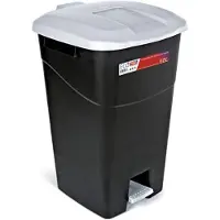 OEM Müllbehälter 60l mit Fußpedal, schwarz-grün