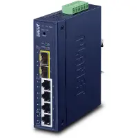 Planet Industrial L2/L4 4-Port, Managed, L2/L4, Gigabit Ethernet (10/100/1000), Vollduplex, Wandmontage