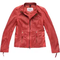 Blauer USA Miller Perforierte Damen Lederjacke, rot, S