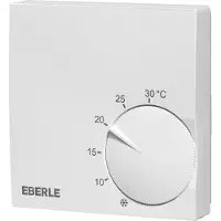 Eberle 131170151600 Aktivweißer Raumregler extra flach, 5-30C, AC 230V, 1 Wechsler, 5/5 A, RAL 9016 RTR-S 6721-6