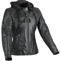 Difi Jolene 2 Damen Motorrad Lederjacke, schwarz, 6XL