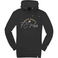 FC-Moto FCM-Sign-D Damen Long-Kapuzensweatshirt, schwarz, M