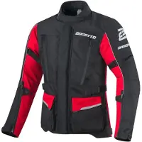 Bogotto Tampar Tour wasserdichte Motorrad Textiljacke, schwarz/rot, XS