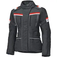 Held Tourino Top wasserdichte Damen Motorrad Textiljacke, schwarz/rot, 3XL