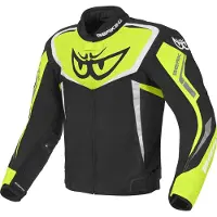 Berik Bad Eye wasserdichte Motorrad Textiljacke, schwarz/weiß/gelb, 58