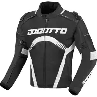 Bogotto Boomerang Wasserdichte Schwarz Weiß Motorrad Textiljacke Größe XS