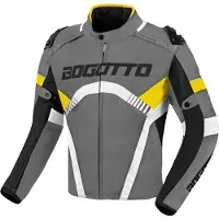 Bogotto Boomerang Wasserdichte Grau Gelb Motorrad Textiljacke Größe XS