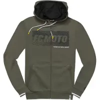 FC-Moto Waving Zip Hoodie, olivgrün/schwarz, S