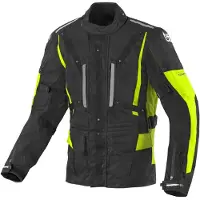 Berik Spencer Schwarz Gelb Wasserdichte Motorrad Textiljacke Größe 48